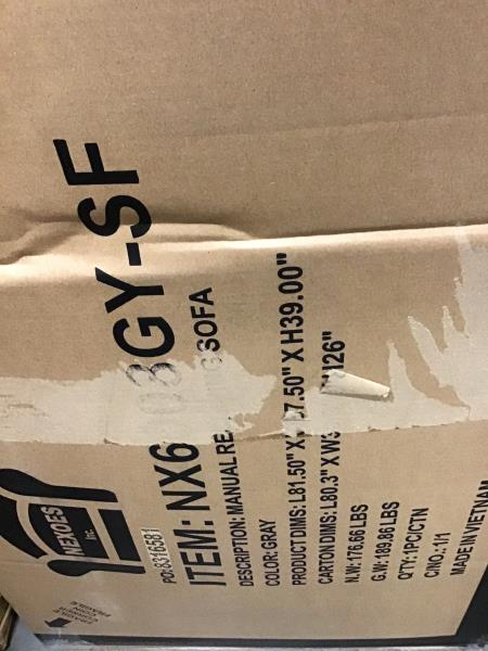 KEYDES Inc - NX6008GY-SF Manual Reclining Sofa - Gray Retail $969.00