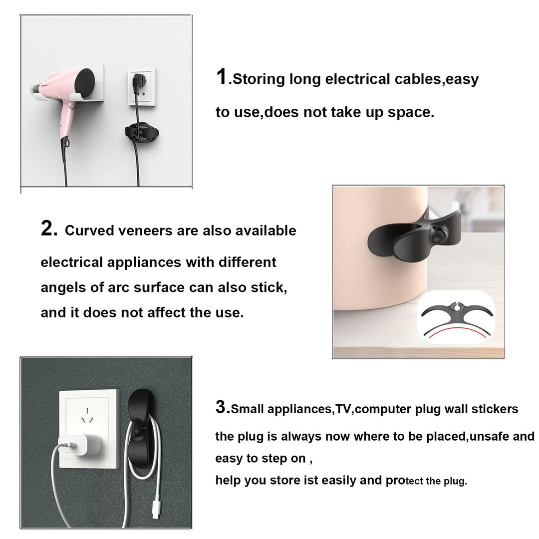 Cord Organizer for Kitchen Appliances, 5PCs 3M Adhesive Cord Wrapper, Power Cords Holder, Cable Organizer Stick Firmly for Mixer, Coffee Maker, Pressure Cooker and Air Fryer