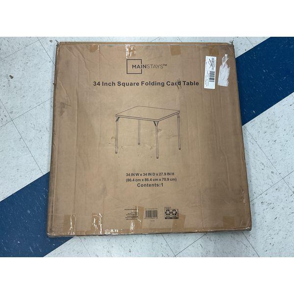 Mainstays 34 Inch Square Folding Card Table Retail $35.00