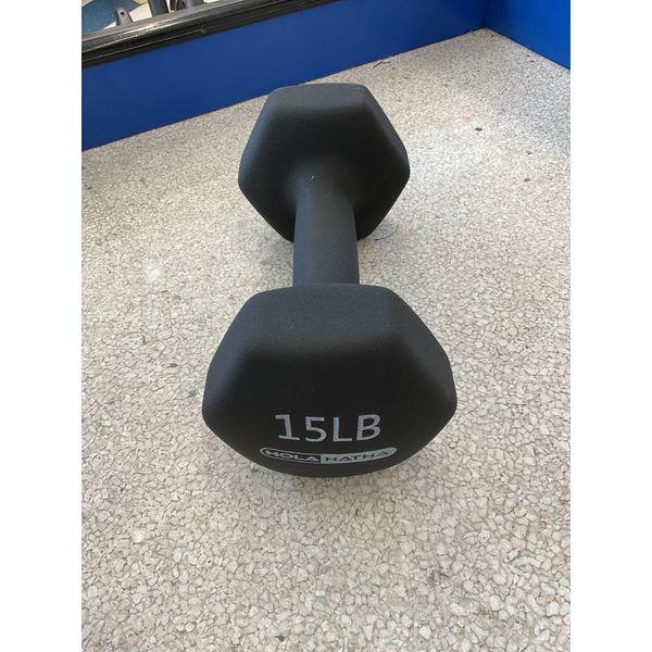 NOLA HATHA 15LB Hex Dumbbell - Rubber Encased Retail $35.00