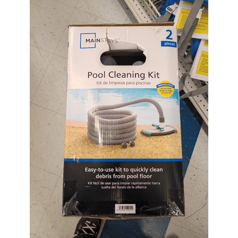 Mainstays Cleaning Kit for Pools - Two Piece - Teal & Grey & White