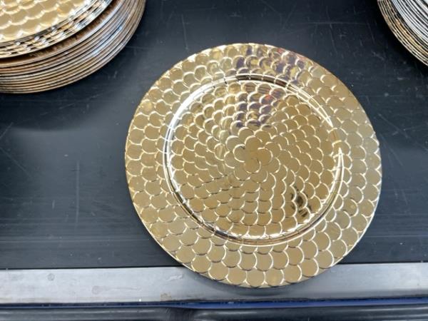 Gold Scallop Charger Plates - Elegant Tableware Retail $5.00