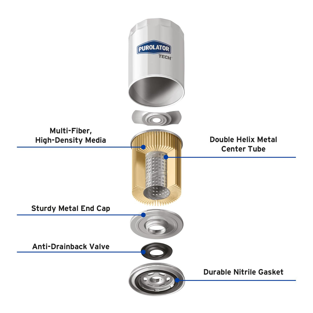 Purolator TL14610 PurolatorTECH Spin On Oil Filter Compatible With Honda CR-V, Accord, Civic, Pilot, Odyssey, HR-V, Fit, Nissan Frontier, TITAN, Xterra, Acura MDX and RDX