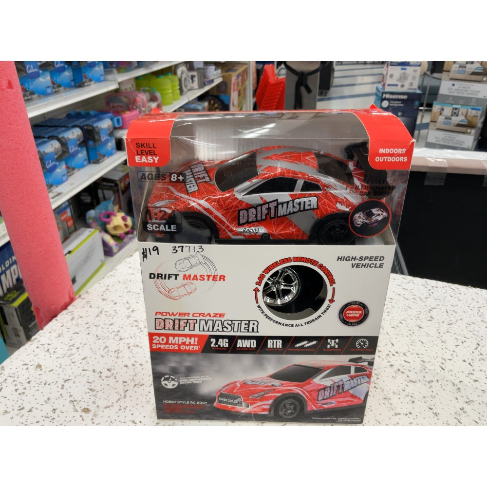 Power Craze Drift Master RC Car - 20 MPH, 2.4G AWD, RTR, Hobby Style Body