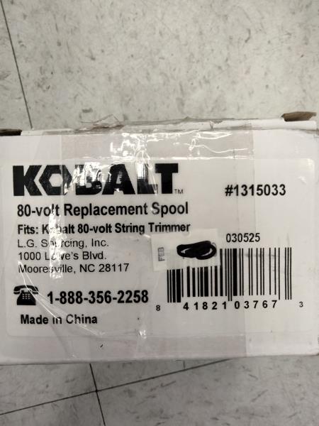 Kobalt 80-volt Replacement Spool - Fits Kobalt 80-volt String Trimmer Retail $19.00