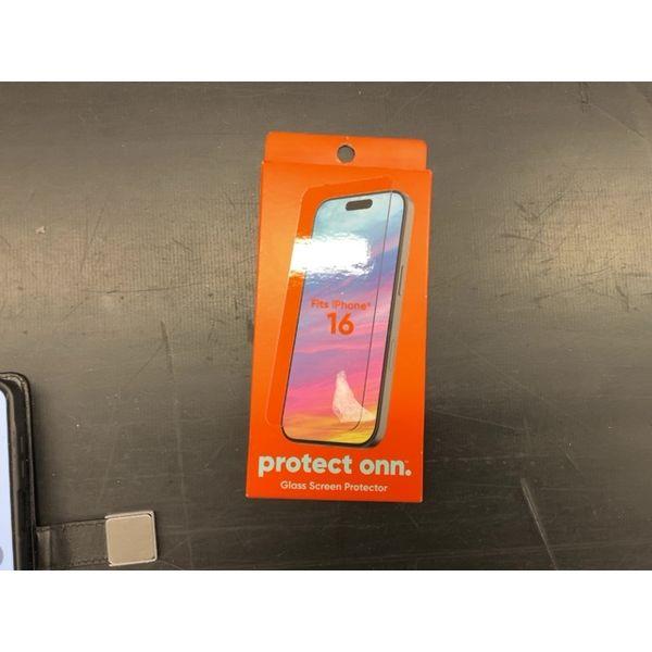 Onn. Fits iPhone 16 Glass Screen Protector Retail $10.00