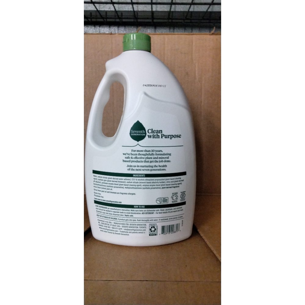 Seventh Generation Lemon Auto Dishwasher Gel, 70 OZ Retail $9.00