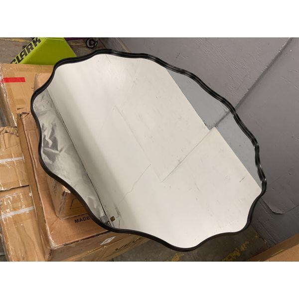 Unbranded Wavy Edge Accent Mirror - Black Frame Retail $105.99