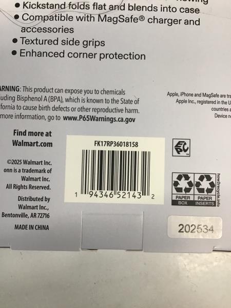 onn iPhone 17 Pro Case - MagSafe Compatible, Rotating Kickstand, Pink Retail $15.00