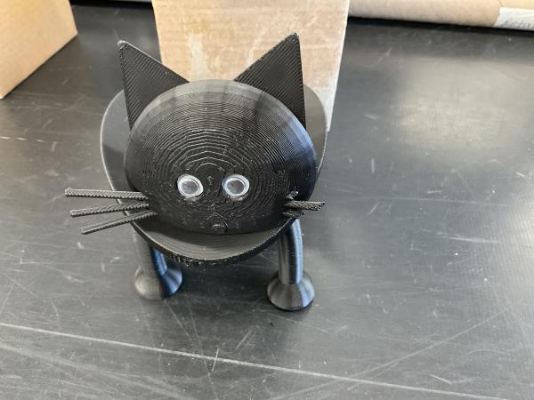 3D printed black cat toilet paper holder Retail $10.42