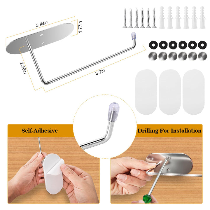 LeeSky 3 Pack Tumbler Lid Organizer, Tumbler Lid Holder Under Cabinet Lid Holder for Cups Water Bottle Lid Holder, Space Saving Cup Lid Organizer for Stanley Tumbler/Yeti Tumbler Lids - Silver