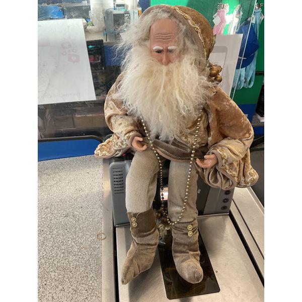 Santa's Workshop Collection Father Christmas Figure - Limited Edition, Plush Accents, Decorative Beads Retail $75.00