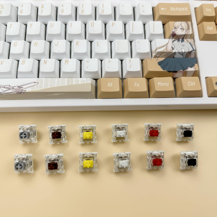 Gateron G Pro 3.0 Yellow Switches for Mechanical Keyboard,3-Pin 50gf Linear/Pre-Lubed/Pin-Enhanced Switches(72pcs,Yellow,3-Pin)