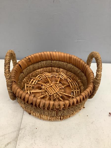 Woven Round Basket with Handles Retail $34.99