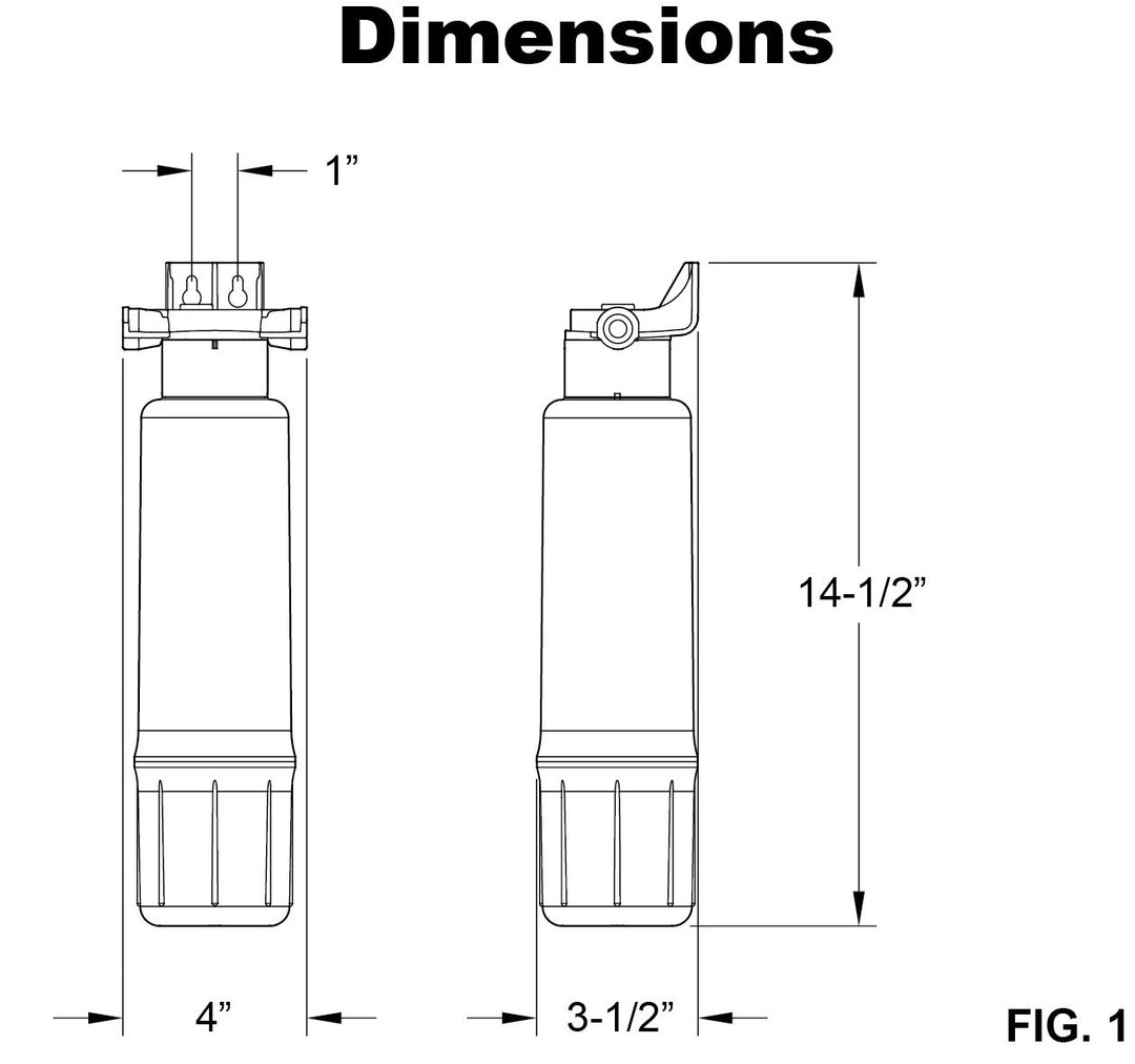 Whirlpool WHAFFS Sink Water Filtration System | Sleek Fit for Kitchen and Bathroom | Easy to Replace UltraEase Filter Cartridges, Blue