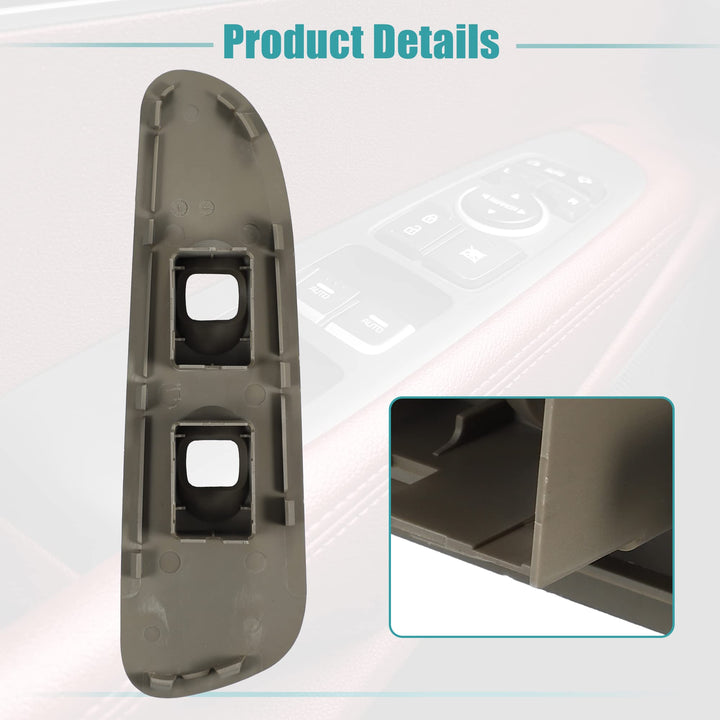 ACROPIX Front Left Driver Side Car Window Switch Trim Bezel for Dodge for Ram 1500 - Pack of 1 Gray