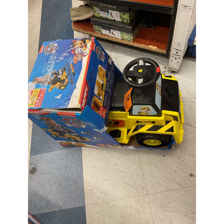 Huffy Paw Patrol Rubble Bubble Dump Truck Ride-On Toy, Yellow