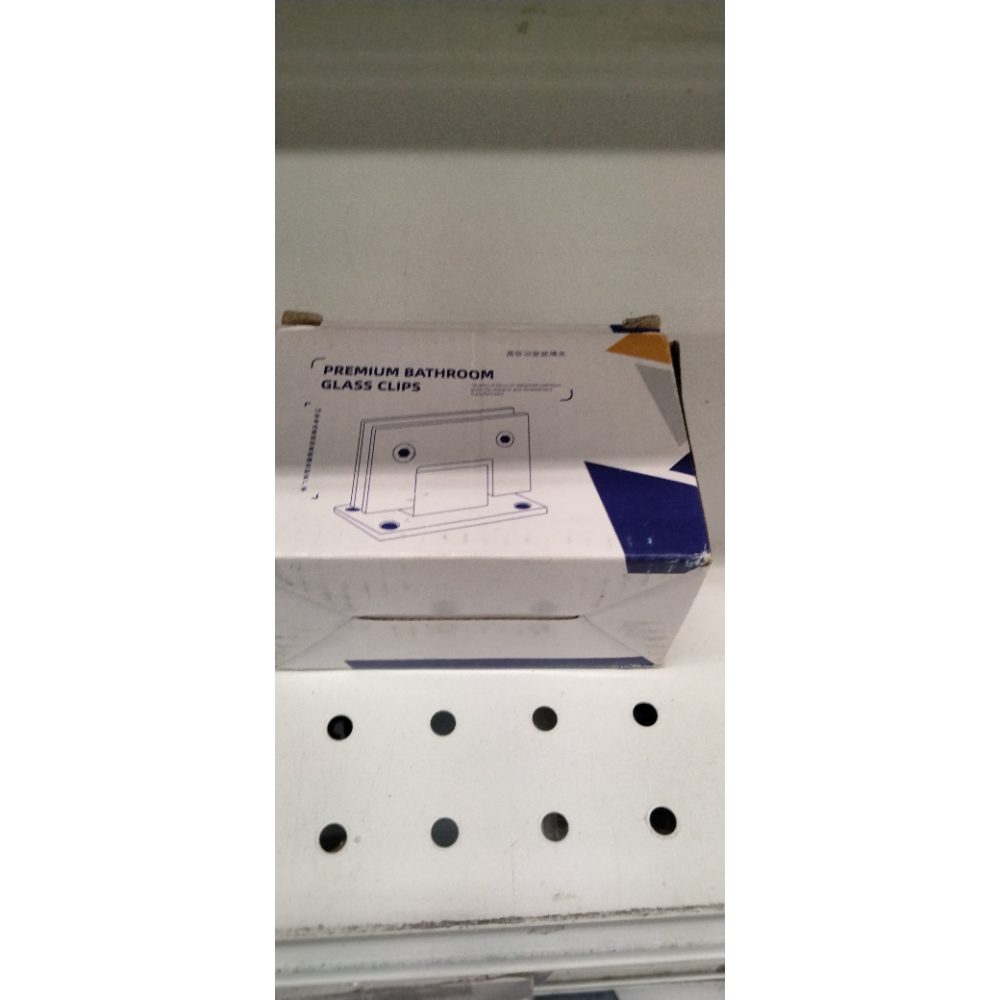 Heavy Duty 90 Degree Glass Door Cupboard Showcase Cabinet Clamp Glass Shower Doors Hinge Replacement Parts Wall-to-Glass (Black)