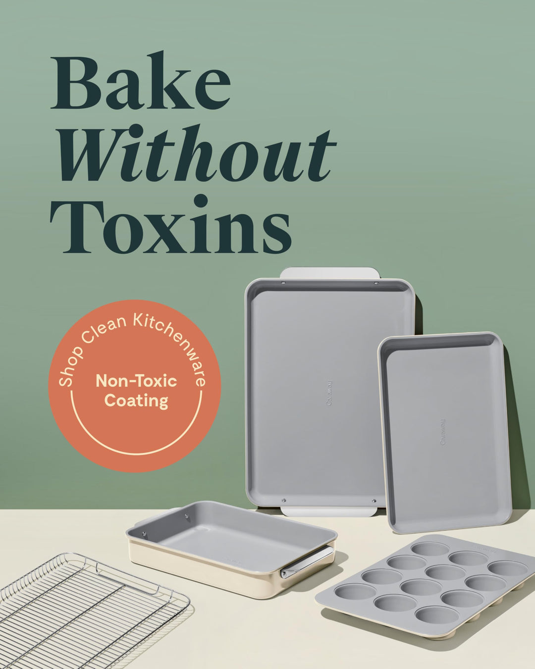 Caraway Nonstick Ceramic Bakeware Set (5 Pieces) - Baking Sheets, Assorted Baking Pans, & Storage - Aluminized Steel Body - Non Toxic, PTFE & PFOA Free - Navy Retail $232.00