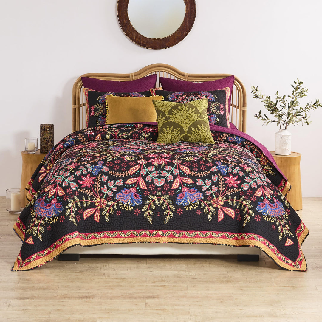 Greenland Home Fashions Jessa Vintage Boho Quilt Set, 3-Piece King/Cal King