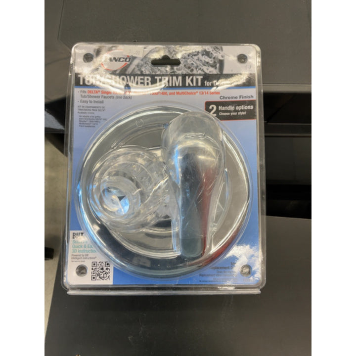 DANCO 10003 Single Function Tub Trim Kit, Fits 1300/1400 MultiChoice 13/14 600 Series Delta Shower Valve, Pack of 1, Chrome