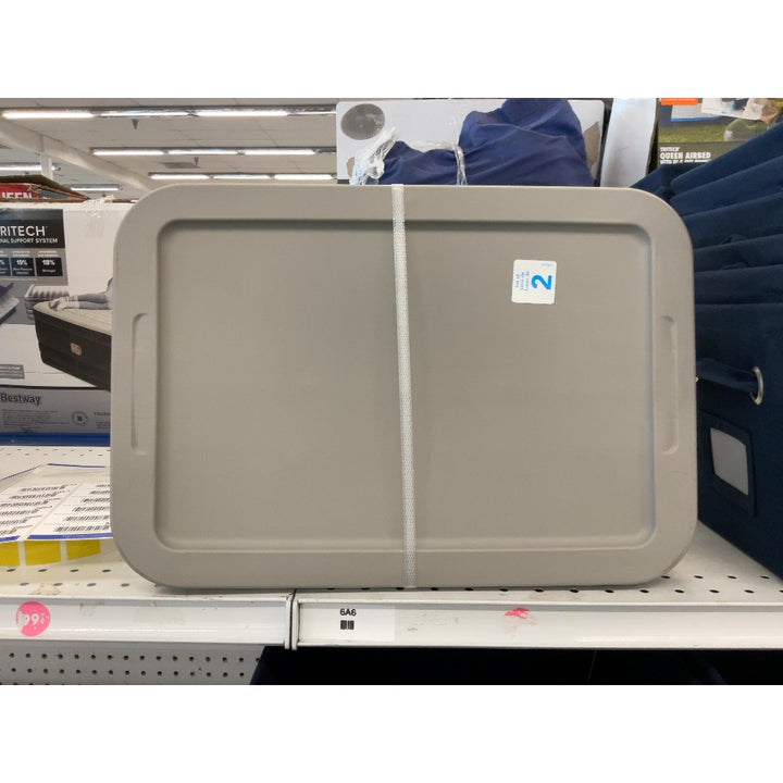 Generic Storage Container, Plastic Bin with Lid, Gray