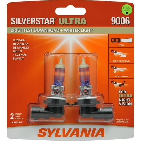 Sylvania 9006 SilverStar ULTRA Halogen Headlight Bulb  2 Pack  Compatible with Multiple Cars