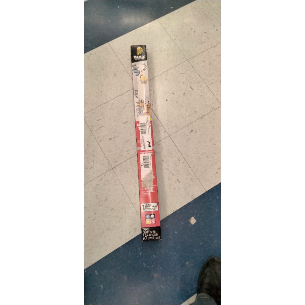 Duck Brand MAX Strength Clear 36" Trimmable Slide-On Triple Draft Seal Blocks Drafts Under Doors Keeps Out Dust, Insects & Pollen
