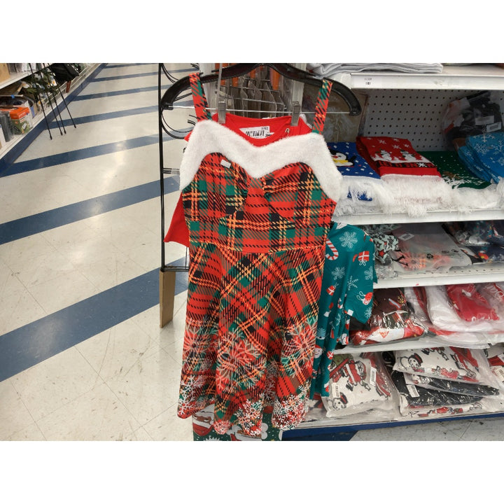 Brand Unknown Christmas Dress - Plaid Pattern, Sleeveless, Holiday Wear