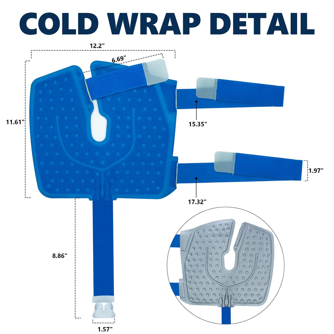 Inmoredo Cold Therapy System Ice Machine System for ACL Knee Surgery Recovery - Quiet Pump, Flexible Kit, Portable, Knee Ice Machine, Ideal for Sports Injuries, Pains, Strain & Stiffness, Sprain