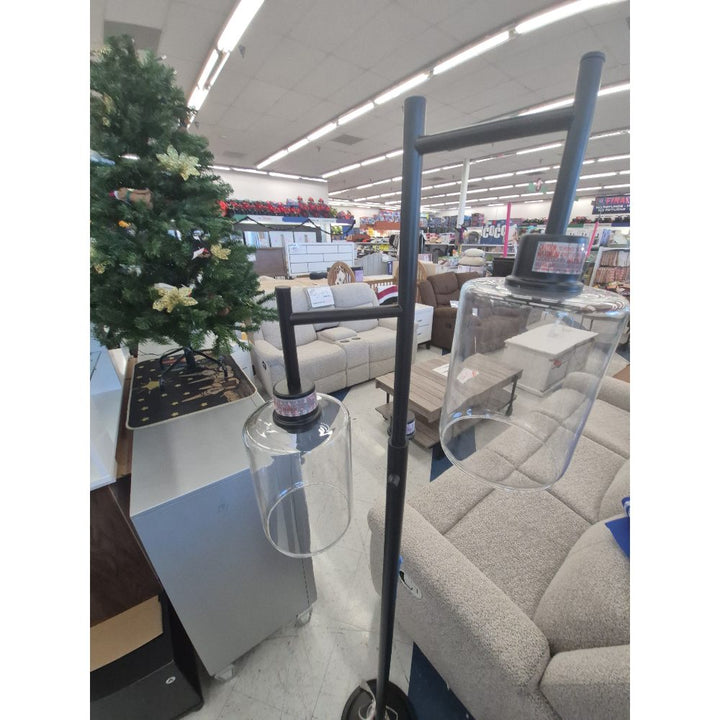 Unbranded Floor Lamp, Two Lights, Clear Glass Shades