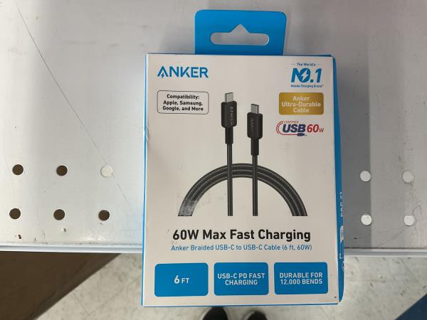 Anker 322 USB-C to USB-C Cable 6FT Braided Retail $9.99