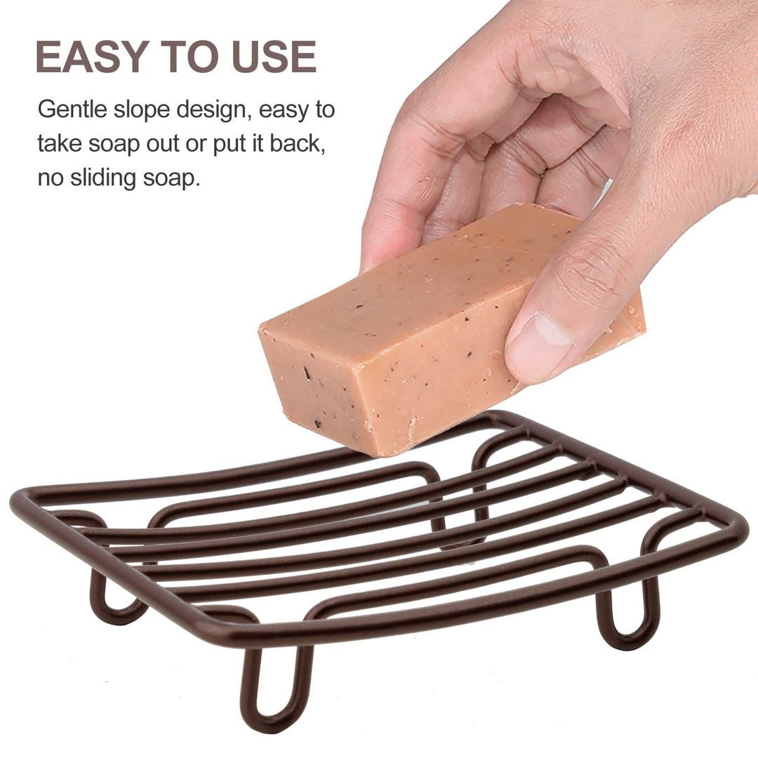 GUUKAR Bar Soap Dish Holder for Shower Bathroom Stainless Steel Rust Proof Self Draining, Bronze-2 Pack