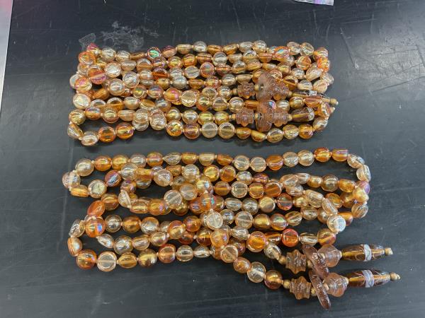 Golden Amber Beaded - Set of 2 Retail $35.00