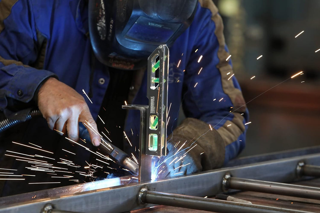 ToughBuilt â€“ 9" Magnetic Billet Torpedo Level, Precision Machined Aluminum Level with Rare Earth Magnets, V-Groove Base, Laser-Etched Markings, and Shockproof End Caps for Professional Accuracy