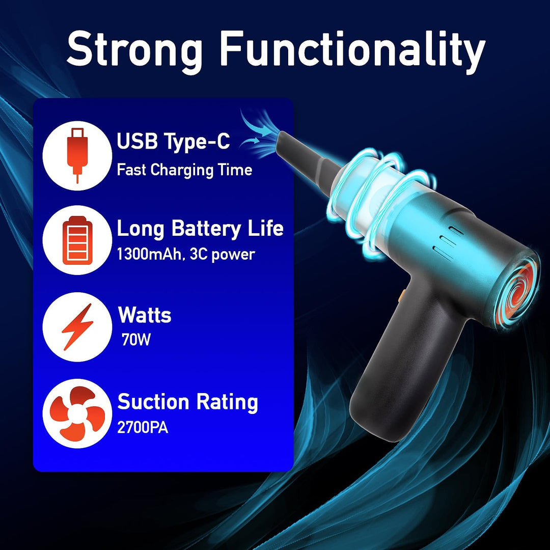 Pocket Vac Handheld Vacuum Compact Wireless Vacuum Cleaner, Lightweight Hand Held Vacuuming for Home Kitchen Car Corner Upholstery Pet Hair Dust Crumbs Cleaning