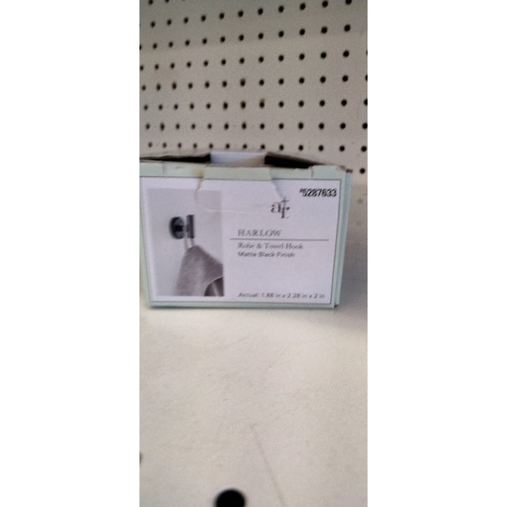 Allen + Roth ROBE & TOWEL HOOK Matte Black  Finish *NEW