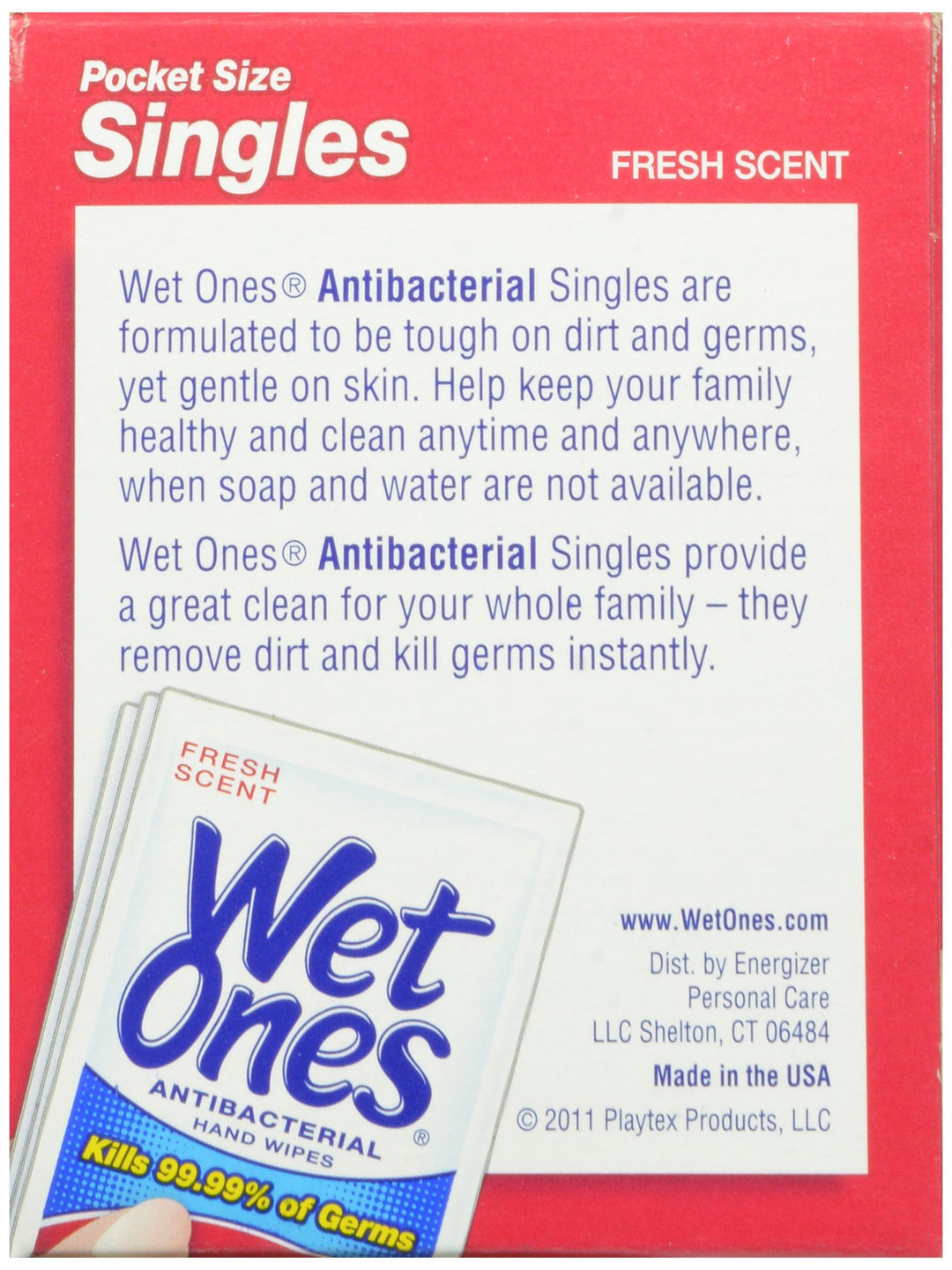 Wet Ones Antibacterial Hand and Face Wipes Singles, 24 Count Retail $5.00