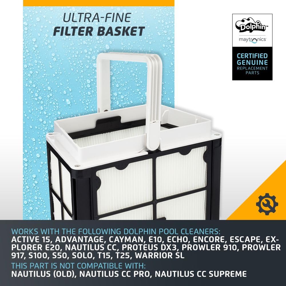 Dolphin Genuine Replacement Part â€” Ultra-Fine Filter Basket â€” 9991460-R1