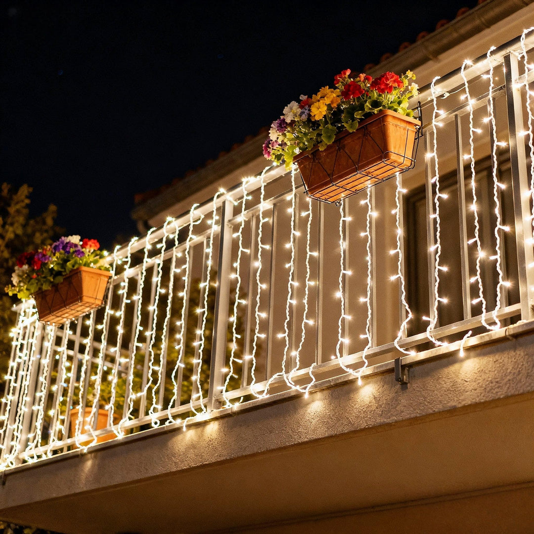 JinBest 200 Clear Bulbs White Wire Christmas Lights, Commercial Grade Decorative Lighting String Pack of 2 Sets 100 Light, for Indoor Outdoor Party, Garden, Patio.