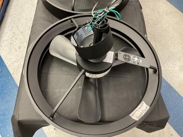 Artika Austin Led light - Flush Mount Ceiling Fan, Modern Style, 3-Blade, Black Finish Retail $139.99