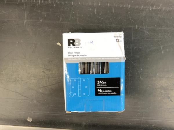 Reliabilt Door Hinge - 3 1/2 in, Oil Rubbed Bronze Finish Retail $6.00