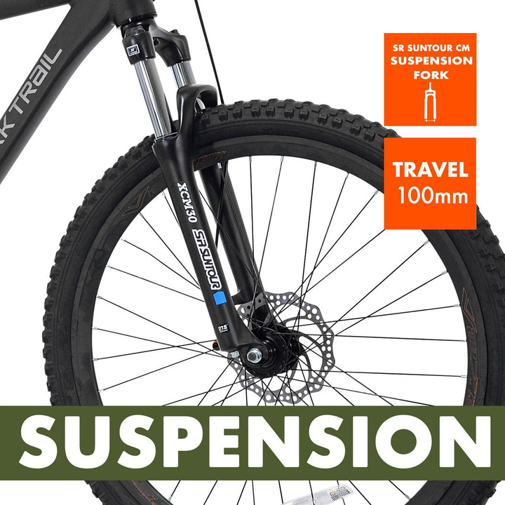 Ozark Trail 27.5  Vibe Mountain Bike  Medium Frame  Black  Adult  Unisex