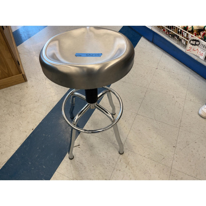 Adjustable Swivel Stool - Chrome Finish