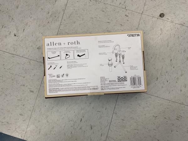 Allen + Roth Vida - Widespread Bath Faucet, Matte Black Finish Retail $150.00