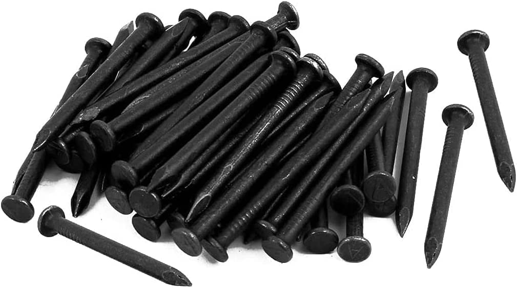 Hardware Nails Carbon Steel Point Tip Wall Cement Nail,woodworking nails, cement wall nails 3 cm / 1.18 inches longRod Dia (100)