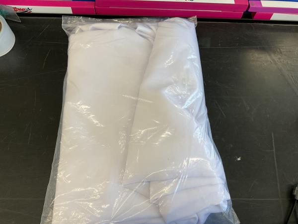 Wealuxe set of 2 white table cloths Retail $19.97