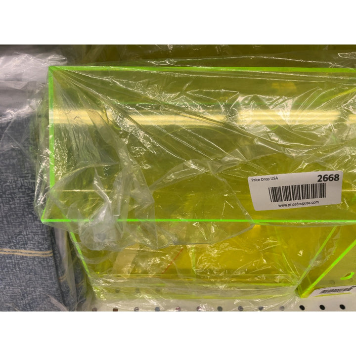 Price Drop USA Acrylic Box, Neon Yellow