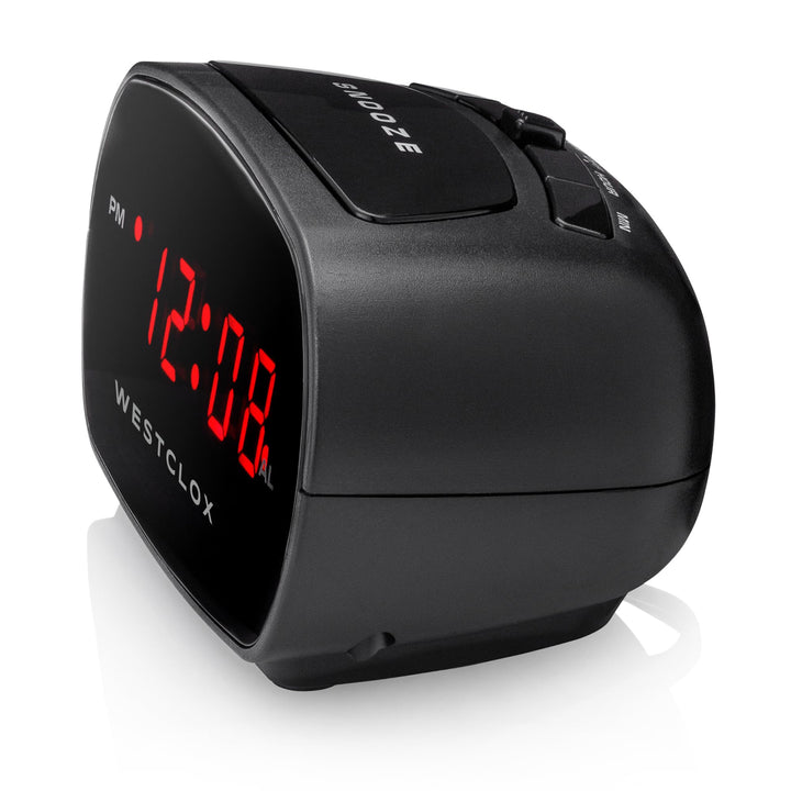 Westclox Simple Digital Alarm Clock LED Display Easy to Operate (Single Alarm)