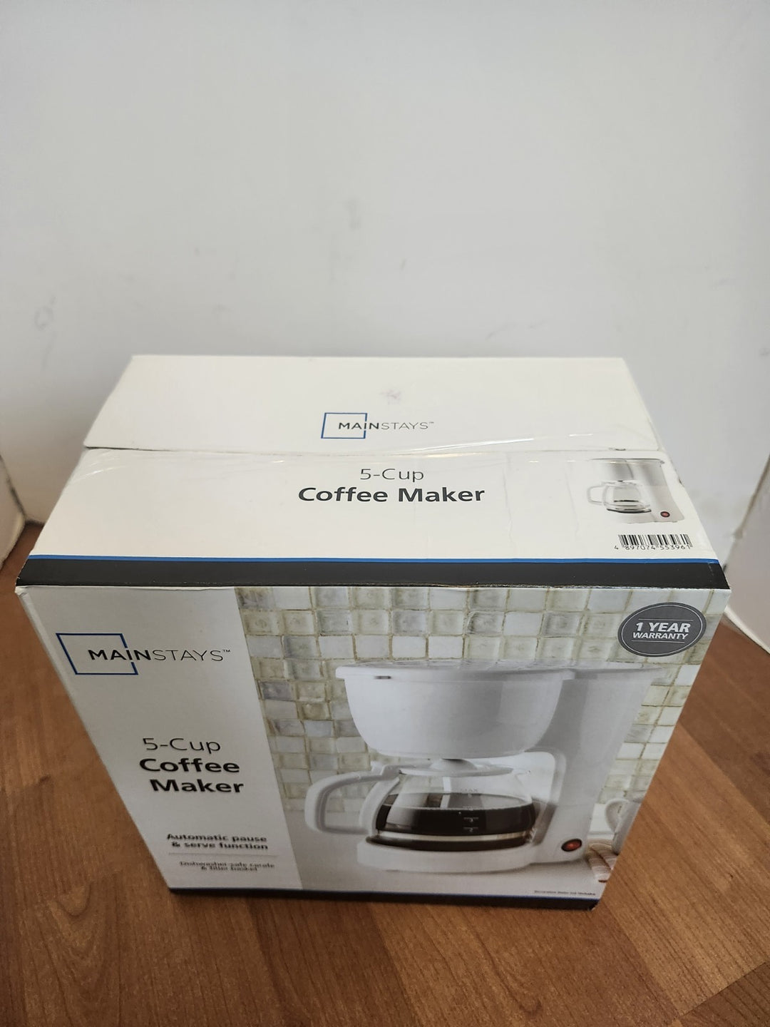 White 5-Cup Drip Coffee Maker (White)